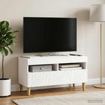 LED TV Cabinet White Engineered Wood