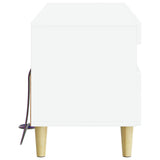 LED TV Cabinet White Engineered Wood - 45-Degree Angle
