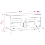 LED TV Cabinet White Engineered Wood - Extra Image