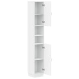 Bathroom Cabinet with Open Shelf HOORN White 30 x 31 x 187 cm
