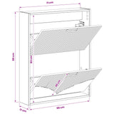 Wall-Mounted Shoe Cabinet HOORN 71 x 17 x 86 cm Engineered Wood