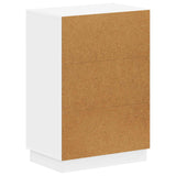 Shoe Cabinet HOORN 59.5 x 39.5 x 87 cm Engineered Wood White - 45-Degree Angle