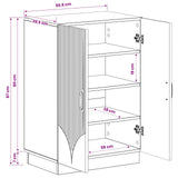 Shoe Cabinet HOORN 59.5 x 39.5 x 87 cm Engineered Wood White - Low Angle
