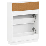 Shoe Cabinet HOORN 78 x 24 x 100 cm Engineered Wood White