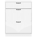 Shoe Cabinet HOORN 78 x 24 x 100 cm Engineered Wood White