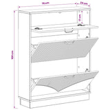 Shoe Cabinet HOORN 78 x 24 x 100 cm Engineered Wood White
