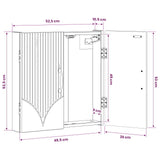 Dartboard Cabinet HOORN White 52.5 x 10.5 x 53.5 cm - Low Angle