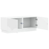 TV Cabinet White Engineered Wood - Front View