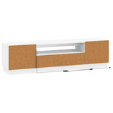 LED TV Cabinet White Engineered Wood - Rear View