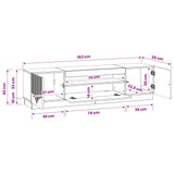 LED TV Cabinet White Engineered Wood - Extra Image