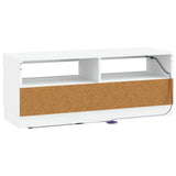 LED TV Cabinet White Engineered Wood - Rear View