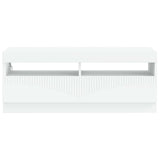 LED TV Cabinet White Engineered Wood - Top-Down View