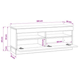 LED TV Cabinet White Engineered Wood