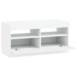 LED TV Cabinet White Engineered Wood - Side View