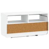 LED TV Cabinet White Engineered Wood - Rear View