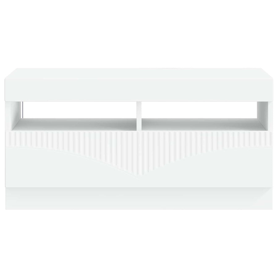 LED TV Cabinet White Engineered Wood