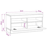 LED TV Cabinet White Engineered Wood - Extra Image