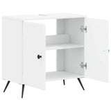 Bathroom Sink Cabinet BREDA White 59.5 x 31.5 x 59 cm - Front View