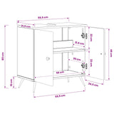 Bathroom Sink Cabinet BREDA White 59.5 x 31.5 x 59 cm