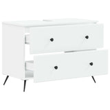 Bathroom Sink Cabinet BREDA White 82 x 41 x 59 cm - Front View
