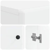 Bathroom Storage Cabinet BREDA White 59.5 x 31 x 80 cm - Rear View