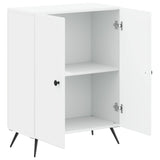 Bathroom Storage Cabinet BREDA White 59.5 x 31 x 80 cm - Front View