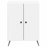 Bathroom Storage Cabinet BREDA White 59.5 x 31 x 80 cm - Side View