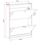 Wall-Mounted Shoe Cabinet BREDA 71 x 17 x 86 cm Engineered Wood