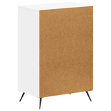 Shoe Cabinet BREDA 59.5 x 39.5 x 90 cm Engineered Wood White - 45-Degree Angle