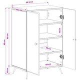 Shoe Cabinet BREDA 59.5 x 39.5 x 90 cm Engineered Wood White - Low Angle