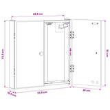 Dartboard Cabinet BREDA White 52.5 x 10.5 x 53.5 cm - Low Angle
