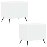 TV Cabinet White Engineered Wood - Side View