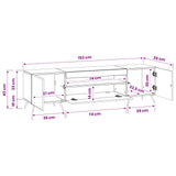 LED TV Cabinet White Engineered Wood - Extra Image