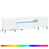 LED TV Cabinet White Engineered Wood - Front View
