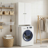 Toilet Cabinet BREDA White 66 x 25.5 x 190 cm Engineered Wood