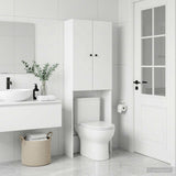 Toilet Cabinet BREDA White 66 x 25.5 x 190 cm Engineered Wood - Side View