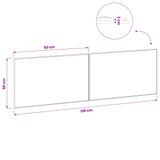 Wall-Mounted Headboard BREDA Sonoma Oak Engineered Wood - Extra Image