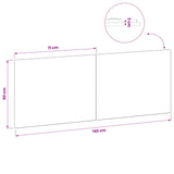 Wall-Mounted Headboard BREDA Sonoma Oak Engineered Wood - Extra Image