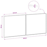 Wall-Mounted Headboard BREDA Sonoma Oak Engineered Wood