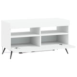 LED TV Cabinet White Engineered Wood - Side View