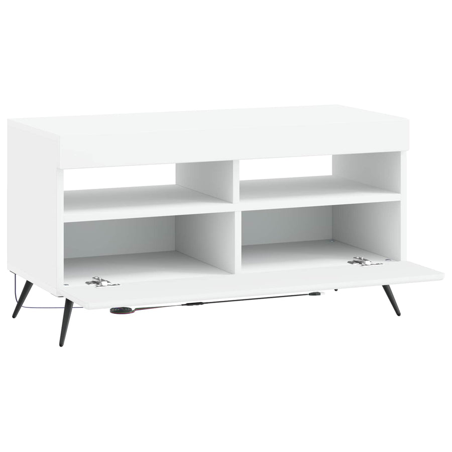 LED TV Cabinet White Engineered Wood