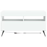 LED TV Cabinet White Engineered Wood - Top-Down View