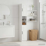 Bathroom Cabinet with Open Shelf UTRECHT White 30 x 31 x 187 cm