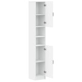 Bathroom Cabinet with Open Shelf UTRECHT White 30 x 31 x 187 cm