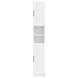 Bathroom Cabinet with Open Shelf UTRECHT White 30 x 31 x 187 cm - Side View