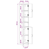 Bathroom Cabinet with Open Shelf UTRECHT White 30 x 31 x 187 cm - Extra Image