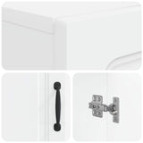Bathroom Storage Cabinet UTRECHT White 59.5 x 31 x 77 cm - Rear View