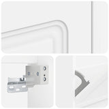 Wall-Mounted Shoe Cabinet UTRECHT 71 x 17 x 43 cm White - Rear View