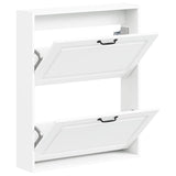 Wall-Mounted Shoe Cabinet UTRECHT 71 x 17 x 86 cm White - Front View
