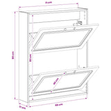 Wall-Mounted Shoe Cabinet UTRECHT 71 x 17 x 86 cm White